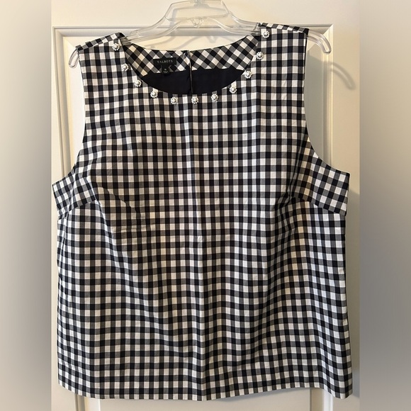 Talbots shirt/ black & white size 16 - Picture 2 of 9